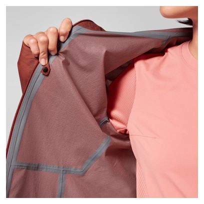 Chaqueta impermeable Salewa Pedroc 2 Powertex 2.5L roja para mujer