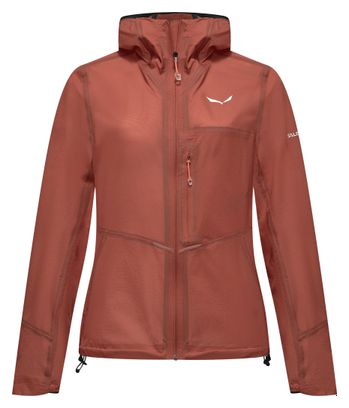 Chaqueta impermeable Salewa Pedroc 2 Powertex 2.5L roja para mujer