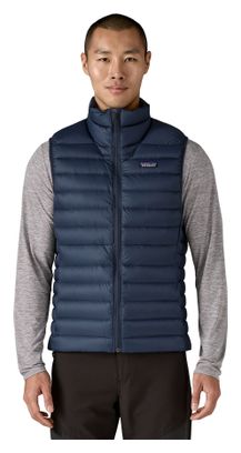 Heren Blauwe Patagonia Donzen Trui Mouwloos Donsjack