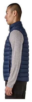Heren Blauwe Patagonia Donzen Trui Mouwloos Donsjack