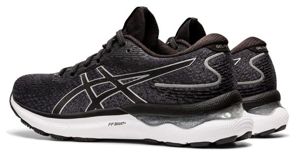 Chaussures de running Asics Gel Nimbus 24 Noir Blanc Femme