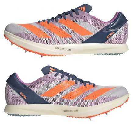 Zapatilla de atletismo adidas adizero Aventi Azul Naranja Violeta Unisex