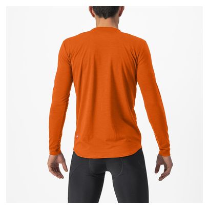 Castelli Longeus Unlimited Merino Orange Sleeve Jersey