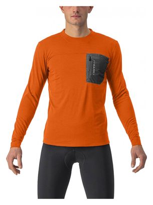 Castelli Longeus Unlimited Merino Sleeve Jersey oranje