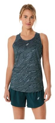 Asics Women's Road All Over Print Tank Green/Pink