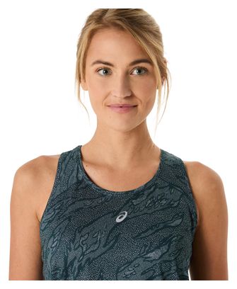 Asics Women's Road All Over Print Tank Green/Pink