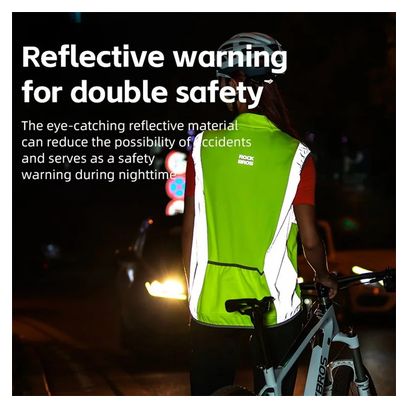 Gilet Réfléchissant en Polyester Veste de Sécurité Nocturne