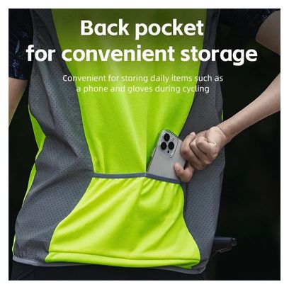 Gilet Réfléchissant en Polyester Veste de Sécurité Nocturne