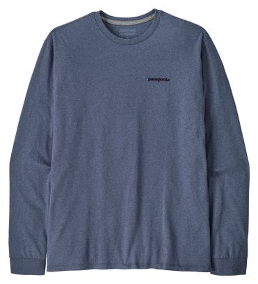 Maglietta a maniche lunghe Patagonia P-6 Logo Responsibili-Tee Blu Uomo