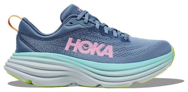 Chaussures Running Hoka One One Bondi 8 Bleu Femme