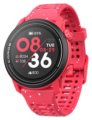 Reloj GPS Coros Pace 3 Correa de silicona roja