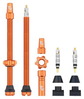 Wolf Tooth Presta Tubeless Valve Kit, Orange