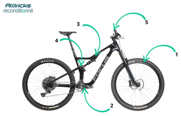 Focus Jam 8.8 Nero MTB a sospensione integrale Sram NX Eagle 12v 29" | Taglia L (175-188cm) | Prodotto ricondizionato
