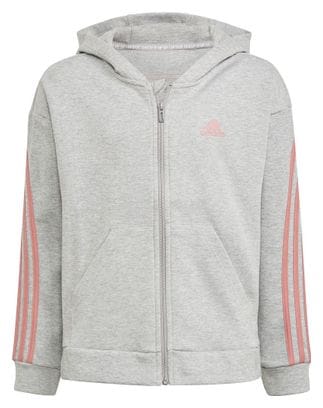 Sweatshirt zippé à capuche enfant adidas 3-Bandes