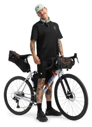 T-shirt ample manches courtes cyclotourisme homme Cyclisme Rush Black Noir
