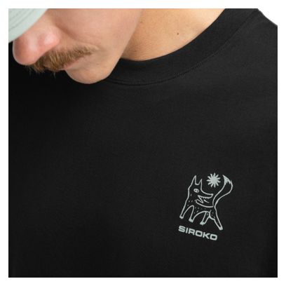 T-shirt ample manches courtes cyclotourisme homme Cyclisme Rush Black Noir