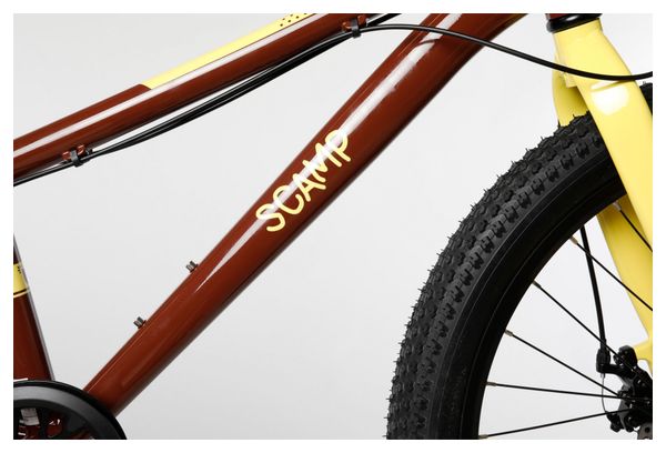 Bicicleta de montaña infantil Scamp HighFox microSHIFT Mezzo 8V 24'' Marrón Amarillo