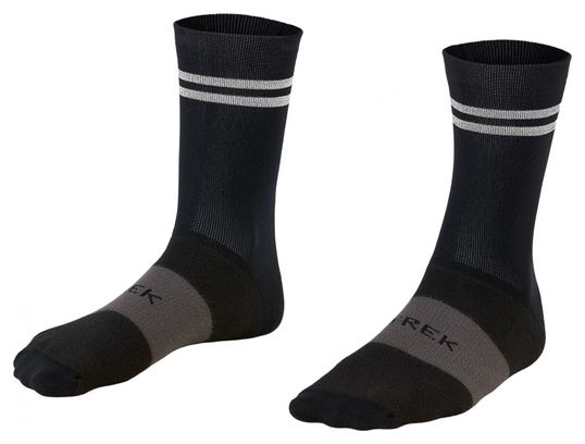 Pair of Trek Race Reflective Crew Socks Black