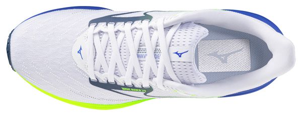 Chaussures Running Mizuno Wave Rider 29 Blanc/Bleu/Jaune Homme