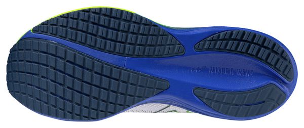 Chaussures Running Mizuno Wave Rider 29 Blanc/Bleu/Jaune Homme