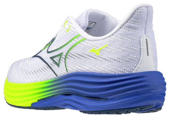 Chaussures Running Mizuno Wave Rider 29 Blanc/Bleu/Jaune Homme