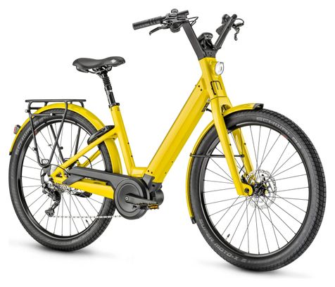 Moustache Electric City Bike Monday 27.3 Shimano Deore 10V 27.5'' 500 Wh Curry Yellow