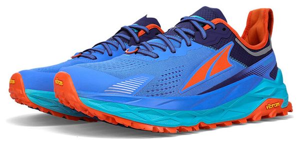 Altra Olympus 5 Blue Orange Trail Running Shoes