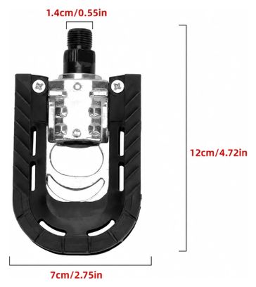 Pédales Velkyne Pliables Alliage Aluminium avec Réflecteurs Noir