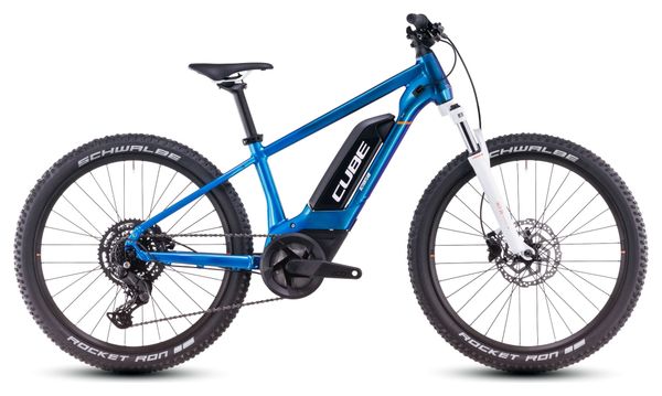 Cube Acid 240 Hybrid Rookie Pro 400 Kid Electric Hardtail MTB Shimano Cues 9S 400 Wh 24 Actionteam Blue 2025 7 10 Years Old Alltricks