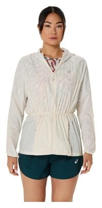 Veste coupe-vent Asics Road Packable Beige Femme