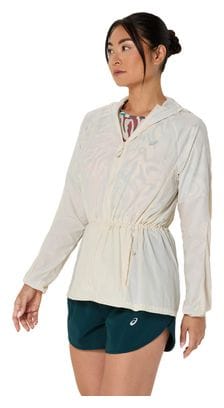 Veste coupe-vent Asics Road Packable Beige Femme