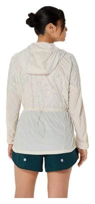 Veste coupe-vent Asics Road Packable Beige Femme