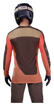 Fox Flexair Elevated Lange Mouw Trui Bruin/Koraalgrijs