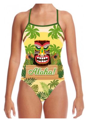 SWEAMS ALOHA TIKI - Maillot femme 1 piece bretelles fines