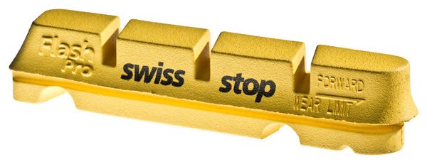 SwissStop FlashPro Yellow King x4 Brake Pad Inserts Carbon Wheels For Shimano / Sram / Campagnolo