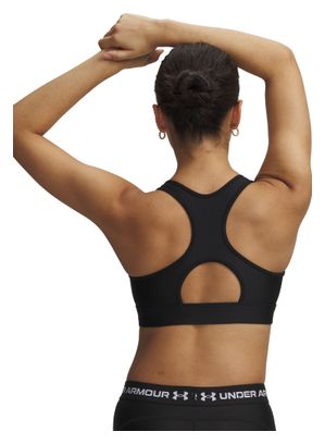 Under Armour HeatGear Moderate Support Sports Bra for Women, Black