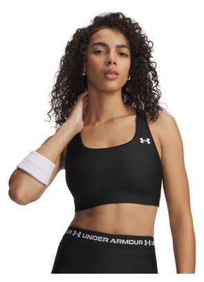 Under Armour HeatGear Moderate Support Sports Bra for Women, Black
