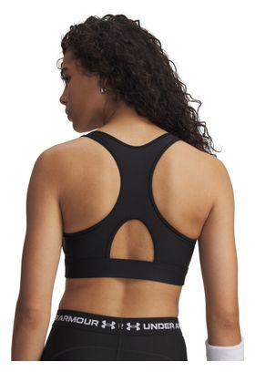 Under Armour HeatGear Moderate Support Sports Bra for Women, Black