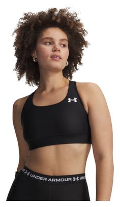 Under Armour HeatGear Moderate Support Sports Bra for Women, Black