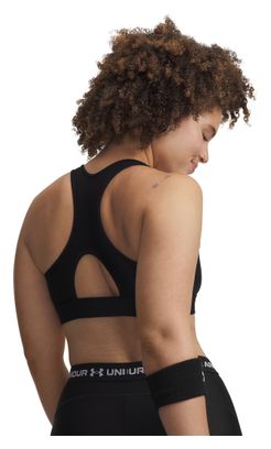 Under Armour HeatGear Moderate Support Sports Bra for Women, Black