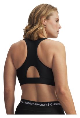 Under Armour HeatGear Moderate Support Sports Bra for Women, Black