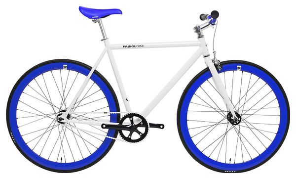 Vélo Fixie FabricBike Original 28   Fixed Gear  Hi-Ten Acier  Blanc et Bleu