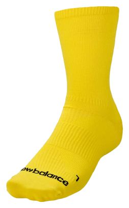New Balance Run Flat Mid Unisex Socks Yellow