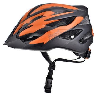 Casque vélo VTT adultes - Orange Noir - Large 58/61cm