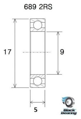 Bearing B5 - BLACKBEARING - 689 2rs