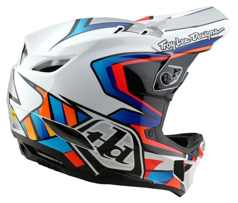 Troy Lee Designs D4 Composite Mips Casco integrale Bianco/Argento