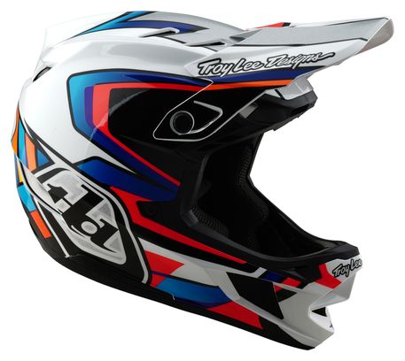 Troy Lee Designs D4 Composite Mips Casco integrale Bianco/Argento