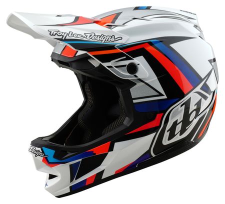 Troy Lee Designs D4 Composite Mips Casco integrale Bianco/Argento