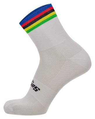 Santini Unisex UCI Wereldkampioenschap Sokken Wit