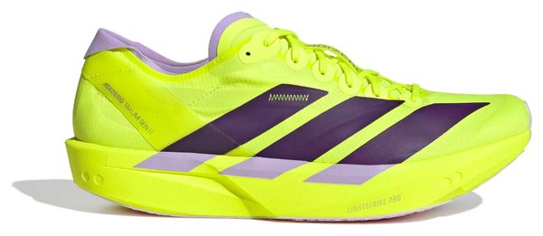 adidas Adizero Takumi Sen 11 Running Shoes, Yellow/Purple, Men's